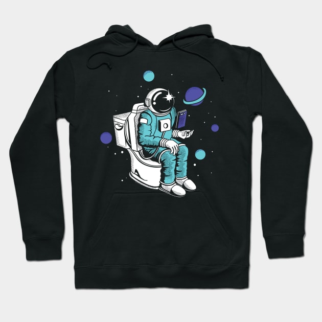 Poopin Space Astronaut Color Funny Space Gift Hoodie by atomguy